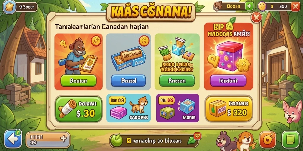 Tampilan grafis yang menarik dan penuh warna.