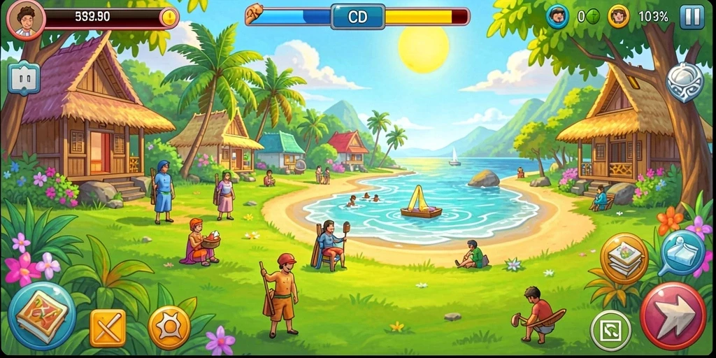 Tampilan awal game yang menarik dan user-friendly.