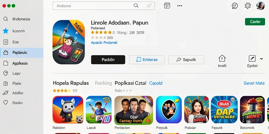 Tampilan utama dengan grafik menawan dan karakter menarik.
